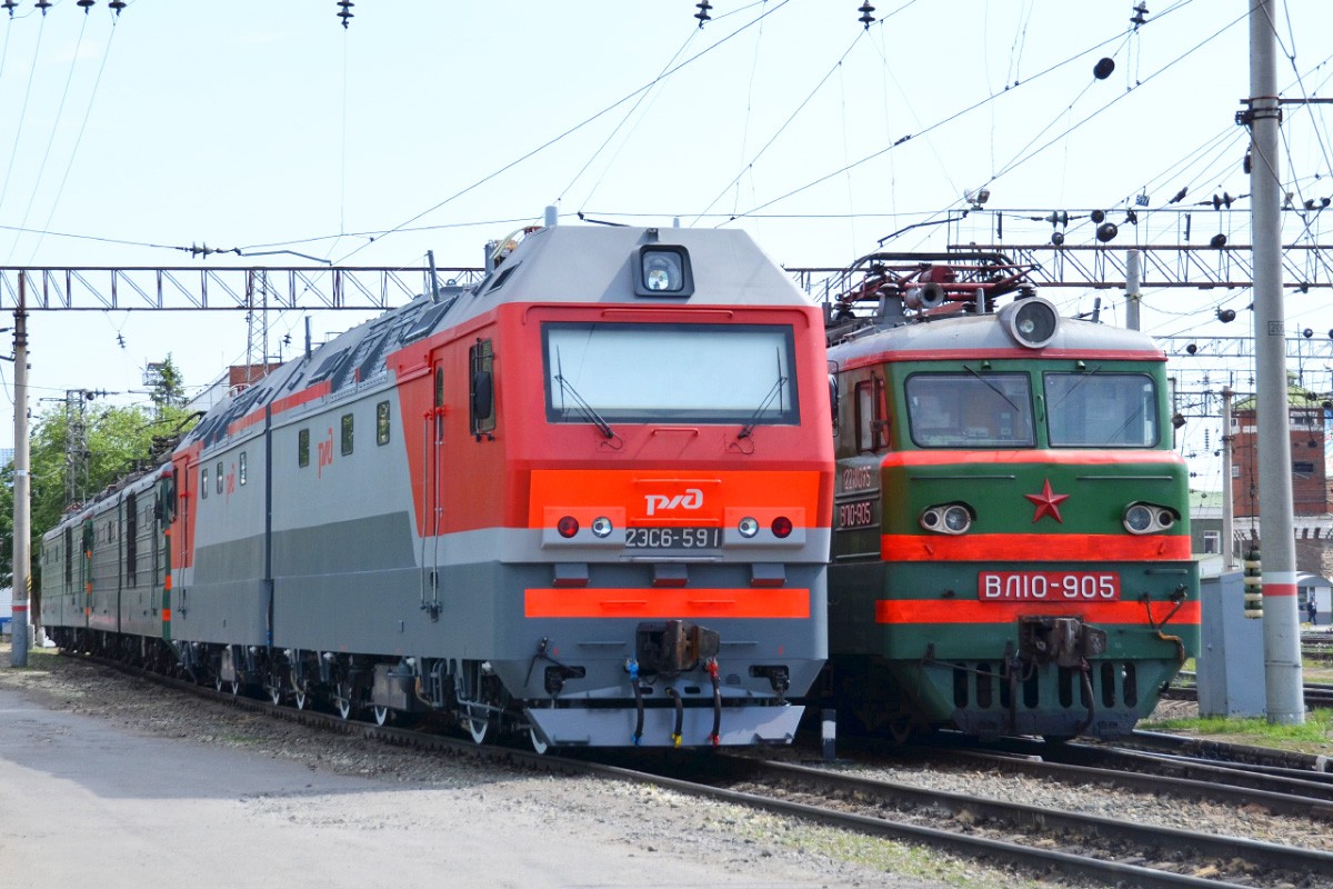 2ЭС6-591 и ВЛ10-0905