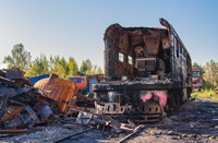 ТЭП60 в процессе порезки